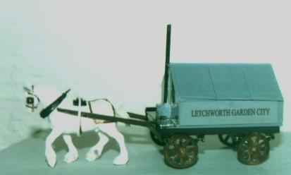 Horse drawn Dustcart 1920. Approx. scale 1:36